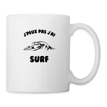 J’peux pas j’ai surf - Mug blanc - blanc - Droite