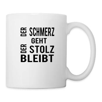 Marathon Triathlon Running joggen Biking Radfahren - Tasse - Weiß - Rechts