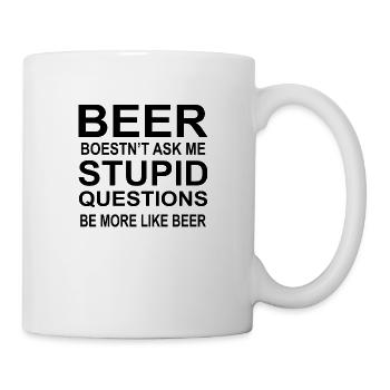 Beer Wine Whiskey Schnapps Alcohol - Mug - white - Right