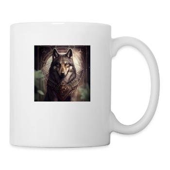 Wolf im Mystischen Tarot Karten Design! - Tasse - Weiß - Rechts