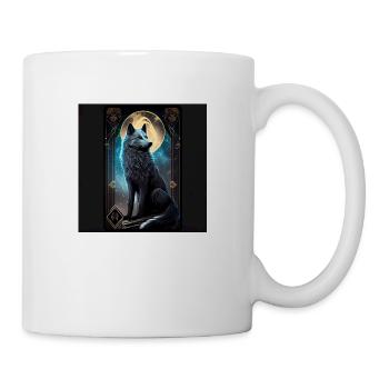 Wolf im Mystischen Tarot Karten Design! - Tasse - Weiß - Rechts