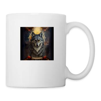 Wolf im Mystischen Tarot Karten Design! - Tasse - Weiß - Rechts