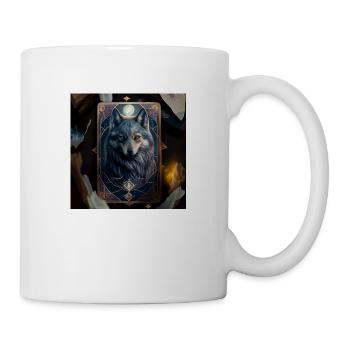 Wolf im Mystischen Tarot Karten Design! - Tasse - Weiß - Rechts