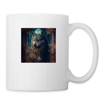 Wolf im Mystischen Tarot Karten Design! - Tasse - Weiß - Rechts