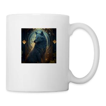 Wolf im Mystischen Tarot Karten Design! - Tasse - Weiß - Rechts