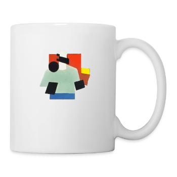 Virtuelle Realität - Suprematismus-Stil - KI Kunst - Tasse - Weiß - Rechts