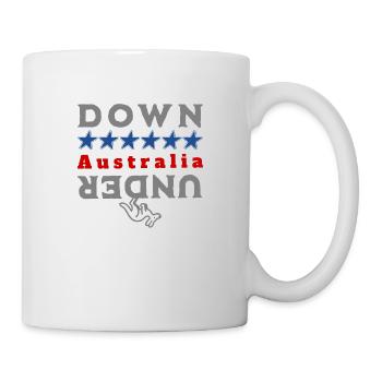Down Under - Känguru - Urlaub - Australien - Tasse - Weiß - Rechts
