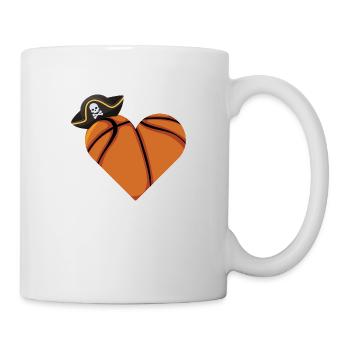 Cadeau de basket-ball Heart Pirate - Mug blanc - blanc - Droite