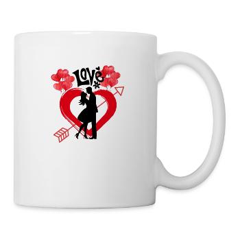 Un couple amoureux de danse - Mug blanc - blanc - Droite