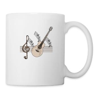 Guitare - Mug blanc - blanc - Droite