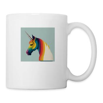 Illustration Unicorn 70s Colors Art Style - Mug - white - Right