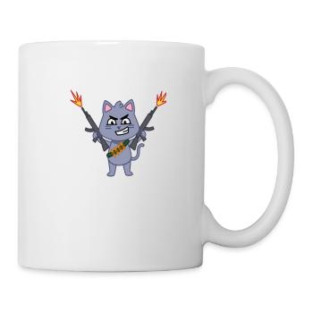 Fighting Cat - Tasse - Weiß - Rechts