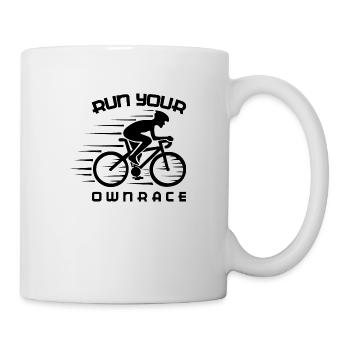 Marathon Triathlon Running Jogging Biking Cycling - Mug - white - Right