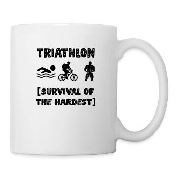 Marathon Triathlon Running Jogging Biking Cycling - Mug - white - Right