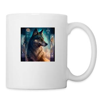 Wolf im Mystischen Tarot Karten Design! - Tasse - Weiß - Rechts