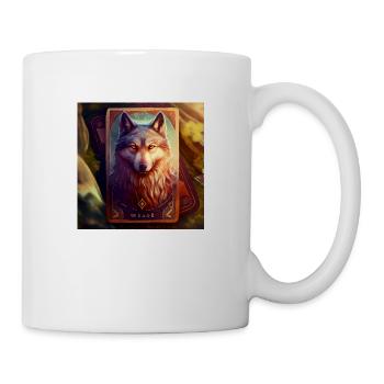 Wolf im Mystischen Tarot Karten Design! - Tasse - Weiß - Rechts