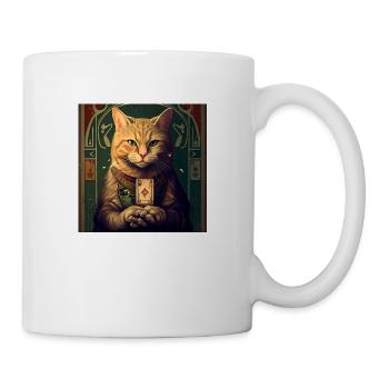 Katze im Mystischen Tarot Karten Design! - Tasse - Weiß - Rechts