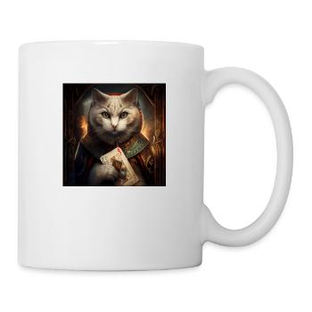 Katze im Mystischen Tarot Karten Design! - Tasse - Weiß - Rechts