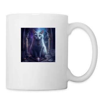 Katze im Mystischen Tarot Karten Design! - Tasse - Weiß - Rechts