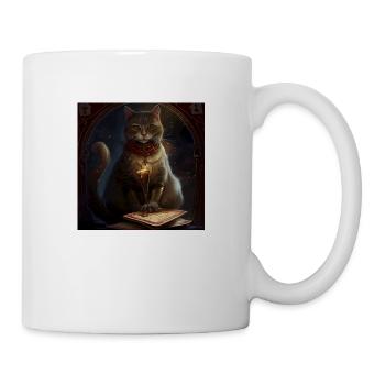 Katze im Mystischen Tarot Karten Design! - Tasse - Weiß - Rechts