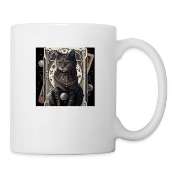 Katze im Mystischen Tarot Karten Design! - Tasse - Weiß - Rechts