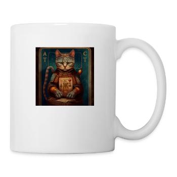 Katze im Mystischen Tarot Karten Design! - Tasse - Weiß - Rechts