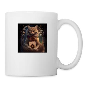 Katze im Mystischen Tarot Karten Design! - Tasse - Weiß - Rechts