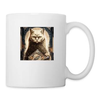 Katze im Mystischen Tarot Karten Design! - Tasse - Weiß - Rechts