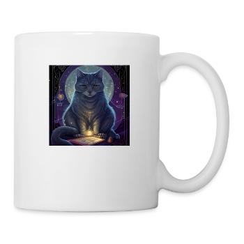 Cat in Mystic Tarot Card Design! - Mug - white - Right