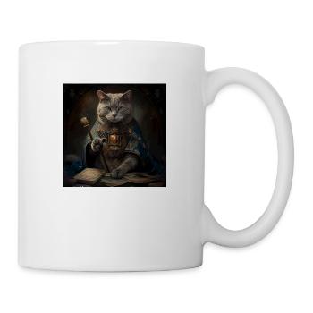 Katze im Mystischen Tarot Karten Design! - Tasse - Weiß - Rechts