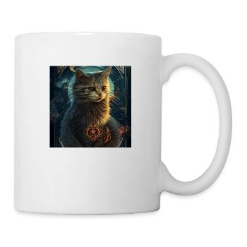 Katze im Mystischen Tarot Karten Design! - Tasse - Weiß - Rechts