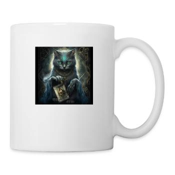 Katze im Mystischen Tarot Karten Design! - Tasse - Weiß - Rechts