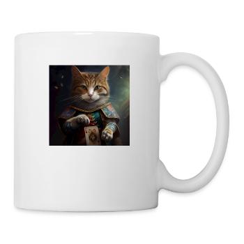 Katze im Mystischen Tarot Karten Design! - Tasse - Weiß - Rechts