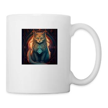 Katze im Mystischen Tarot Karten Design! - Tasse - Weiß - Rechts