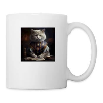Katze im Mystischen Tarot Karten Design! - Tasse - Weiß - Rechts