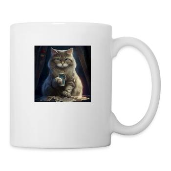 Katze im Mystischen Tarot Karten Design! - Tasse - Weiß - Rechts