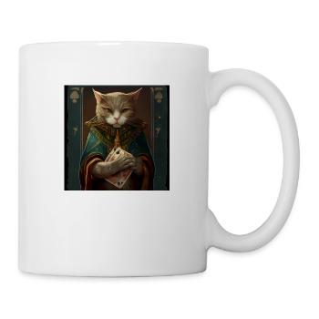 Katze im Mystischen Tarot Karten Design! - Tasse - Weiß - Rechts