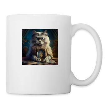 Katze im Mystischen Tarot Karten Design! - Tasse - Weiß - Rechts