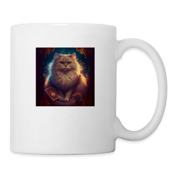 Katze im Mystischen Tarot Karten Design! - Tasse - Weiß - Rechts