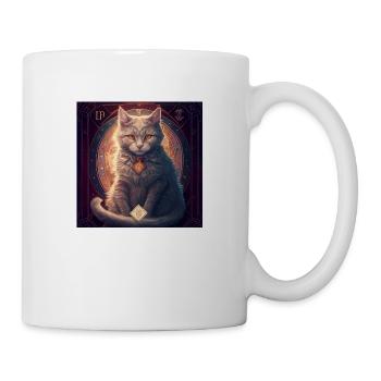 Katze im Mystischen Tarot Karten Design! - Tasse - Weiß - Rechts