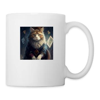Katze im Mystischen Tarot Karten Design! - Tasse - Weiß - Rechts