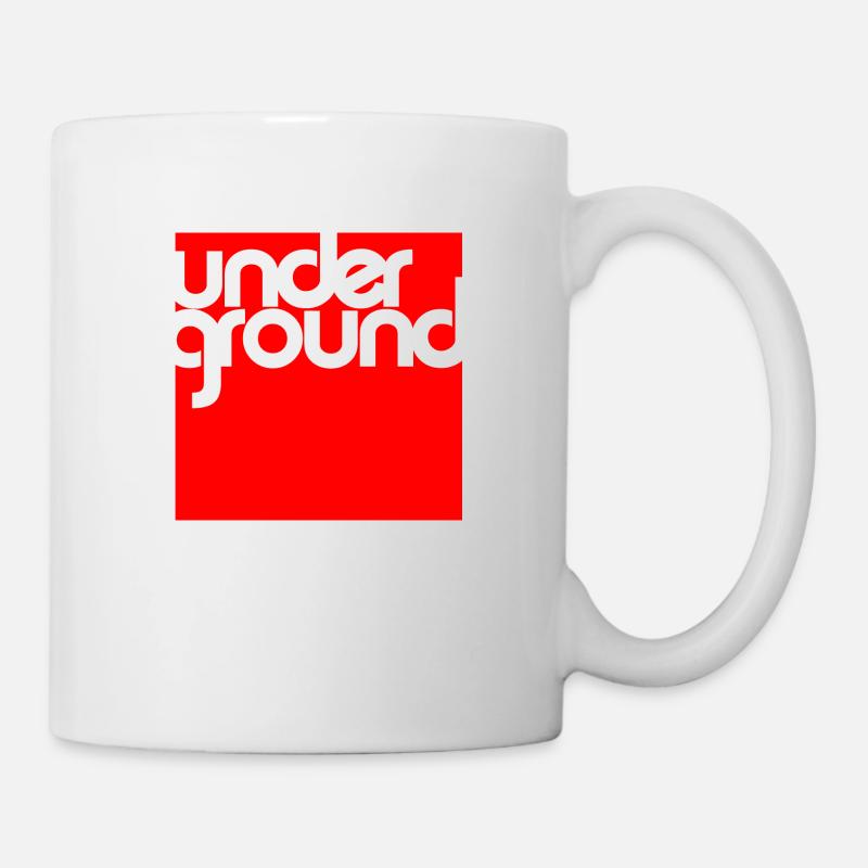 underground musique techno house cadeau - Mug blanc - blanc