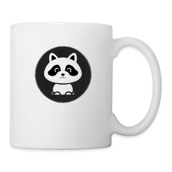 Waschbären süßer Cartoon Waschbär 24 - Tasse - Weiß - Rechts