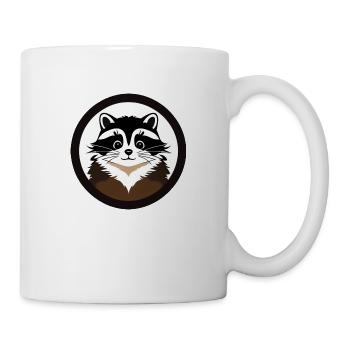 Waschbären süßer Cartoon Waschbär 32 - Tasse - Weiß - Rechts