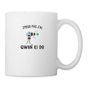 je peux pas j'ai qwan ki do - Mug blanc - blanc - Droite