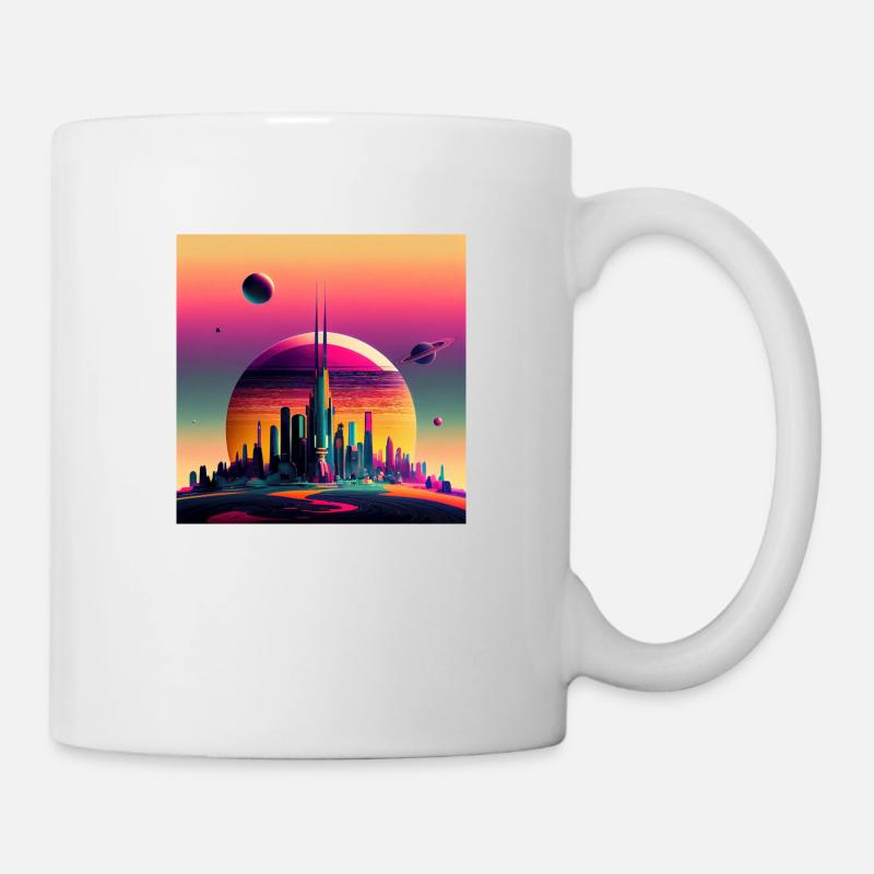 Colonisation de Saturne - Mug blanc - blanc