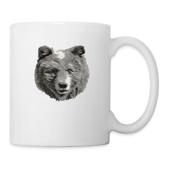 ISA Kopf SW - Tasse - Weiß - Rechts