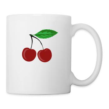 Red cherries - Mug - white - Right
