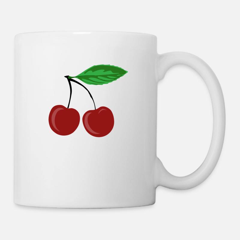 Cerises rouges - Mug blanc - blanc