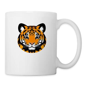 Comic Tiger Mignon Drôle Cool Dessin animé 9 - Mug blanc - blanc - Droite